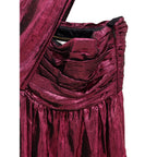 Saint Laurent Fuchsia Viscose Short Dress Saint Laurent