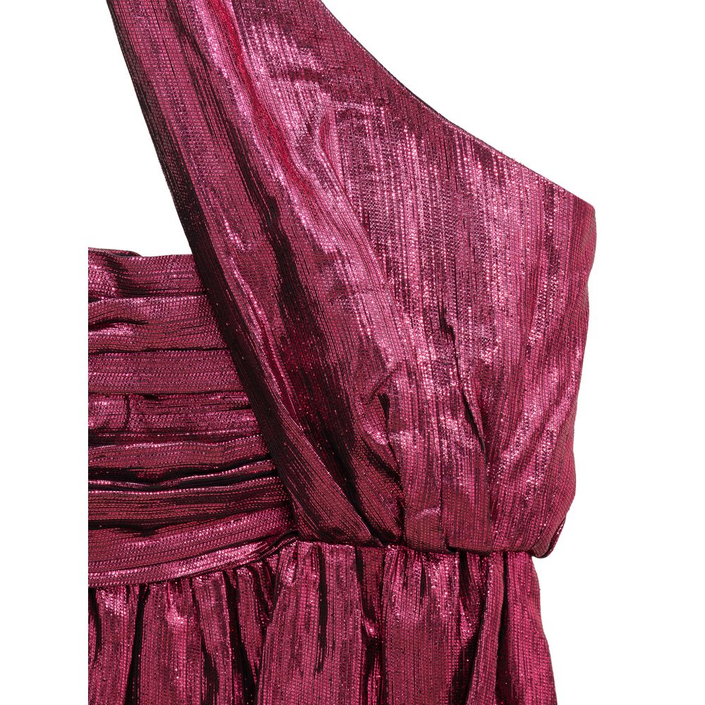 Saint Laurent Fuchsia Viscose Short Dress Saint Laurent