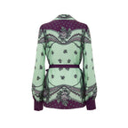 Gucci Green Silk Pattern Shirt Gucci