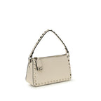 Valentino Garavani Beige Calf Leather Bos Taurus Shoulder Bag Valentino Garavani