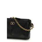 Valentino Garavani Black Calf Leather Bos Taurus Shoulder Bag Valentino Garavani
