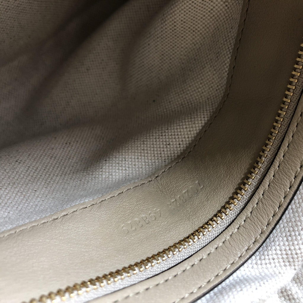 Gucci Aria Calfskin Web Large Attache Shoulder Bag Beige Gucci