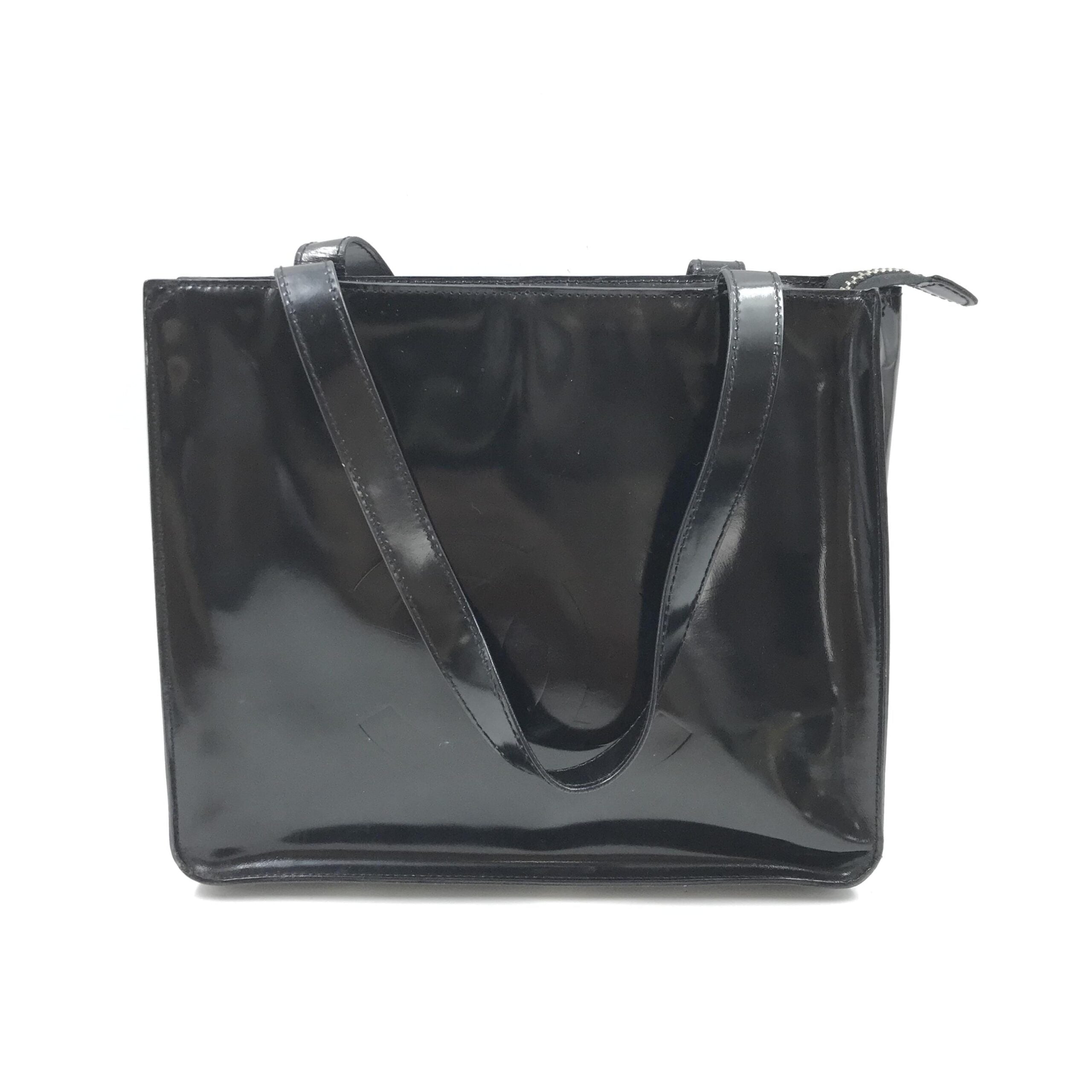 Chanel Black Patent Leather Tote Chanel