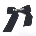 Chanel Black Velvet Bow Hair Accessory Chanel