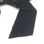 Chanel Black Velvet Bow Hair Accessory Chanel