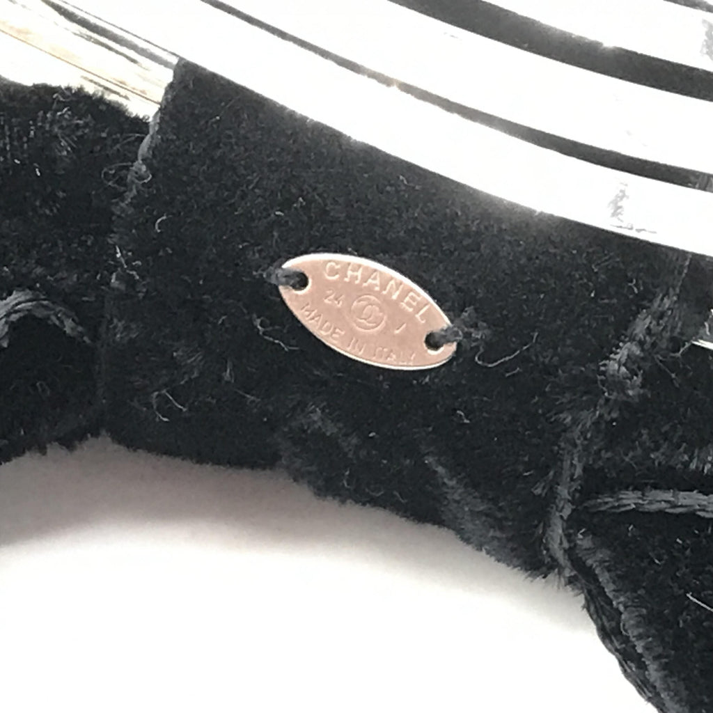 Chanel Black Velvet Bow Hair Accessory Chanel