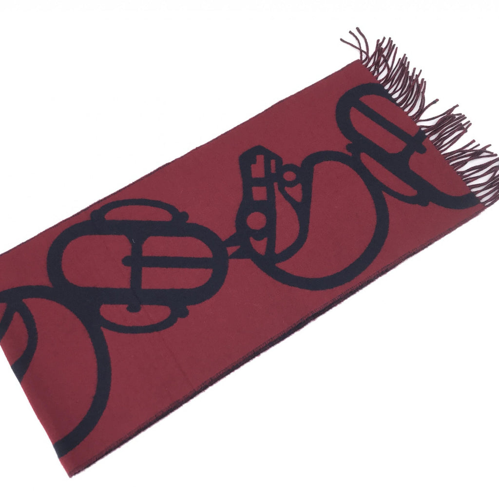 Hermès Cashmere Muffler In Burgundy Color Hermès