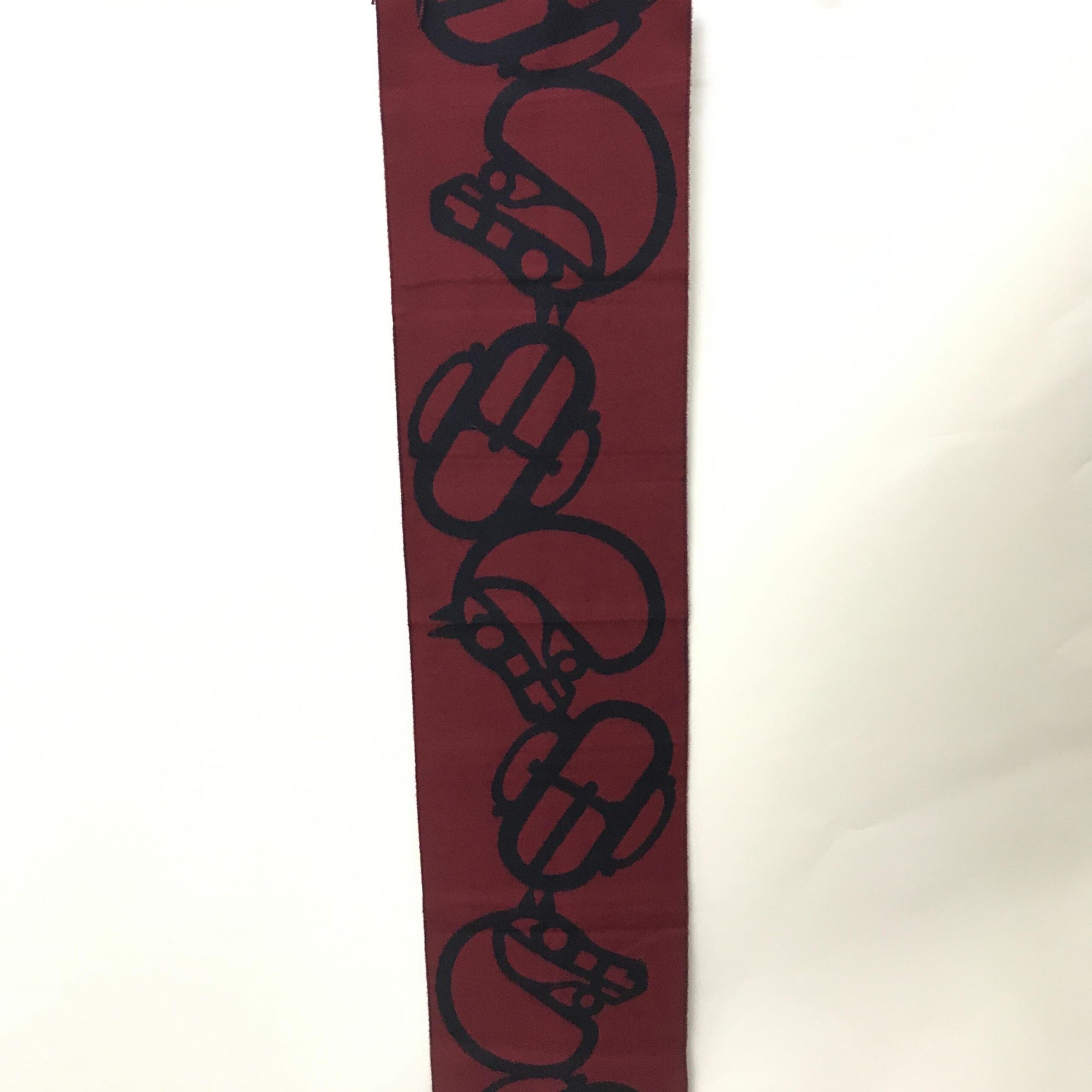 Hermès Cashmere Muffler In Burgundy Color Hermès