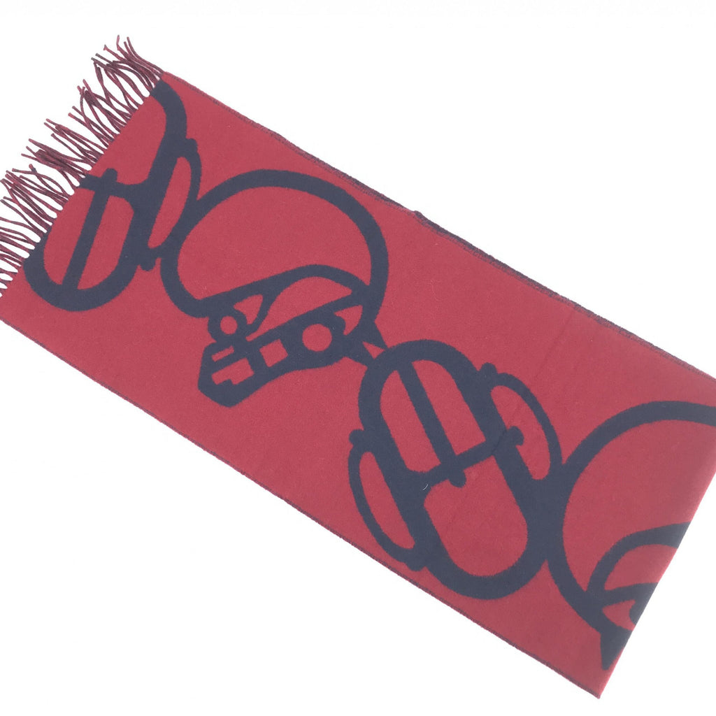 Hermès Cashmere Muffler In Burgundy Color Hermès