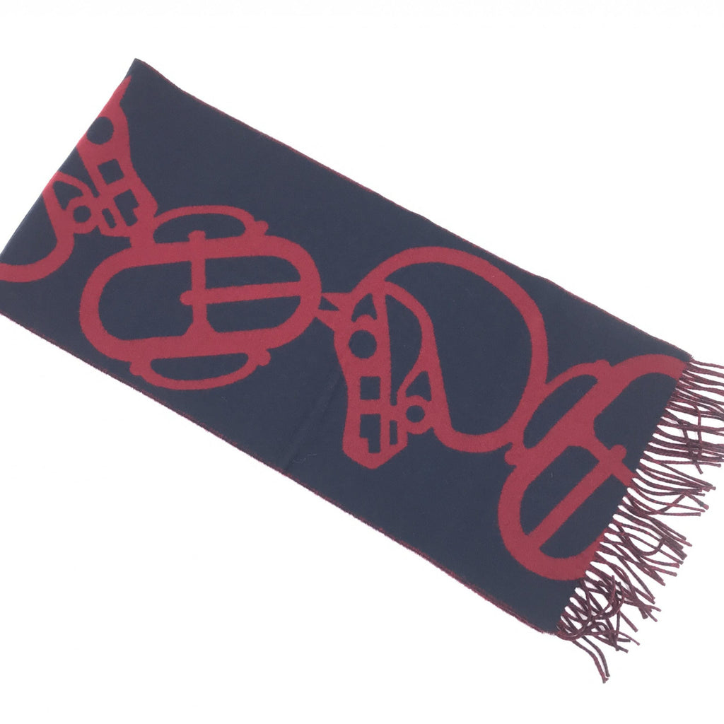 Hermès Cashmere Muffler In Burgundy Color Hermès