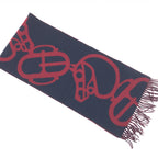 Hermès Cashmere Muffler In Burgundy Color Hermès