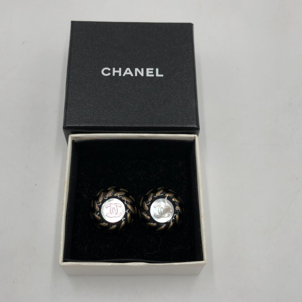Chanel CC Button Clip-On Earrings Chanel