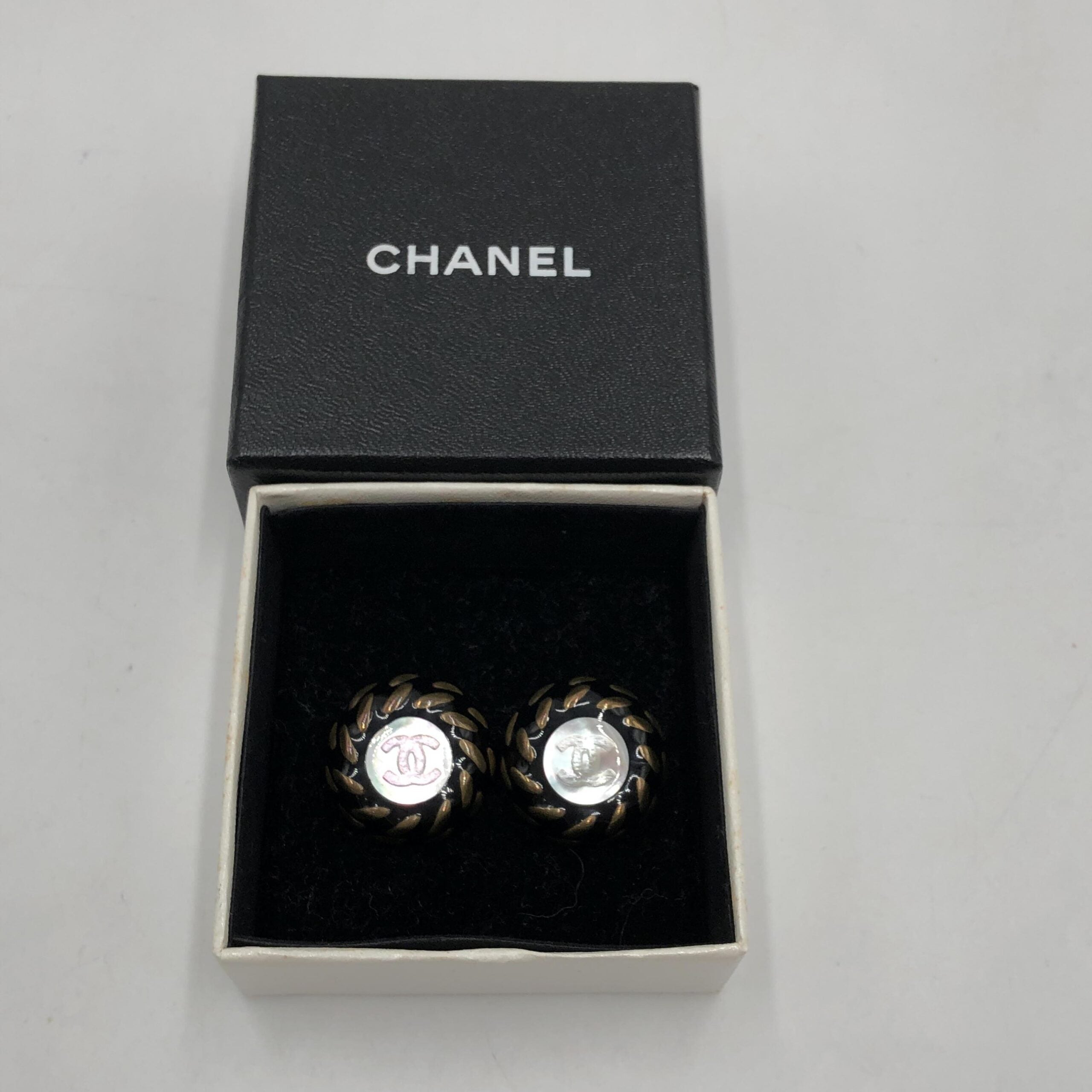 Chanel CC Button Clip-On Earrings Chanel
