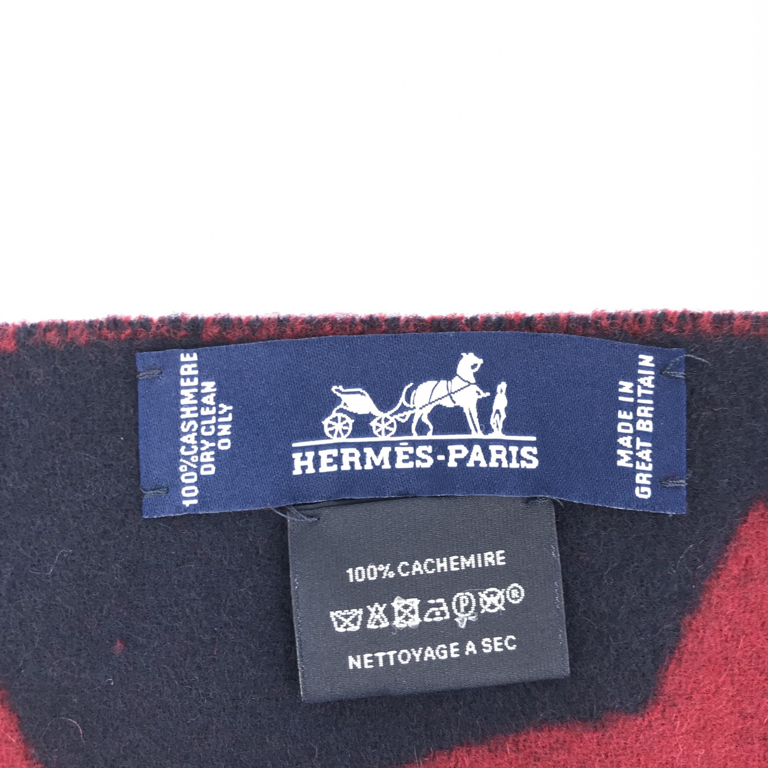 Hermès Cashmere Muffler In Burgundy Color Hermès