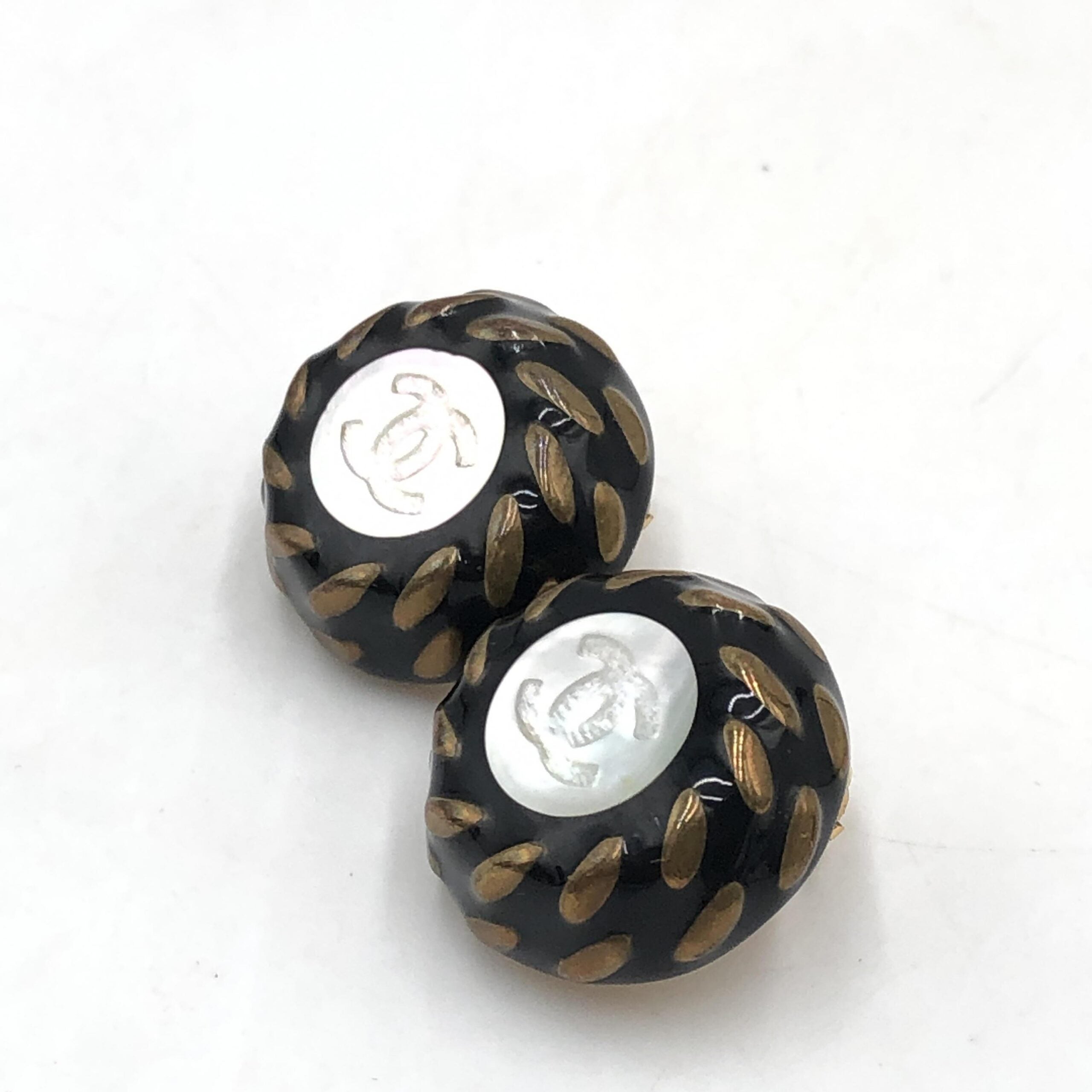 Chanel CC Button Clip-On Earrings Chanel