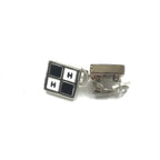 Chanel Coco Mark Earrings Black/White/Silver Chanel