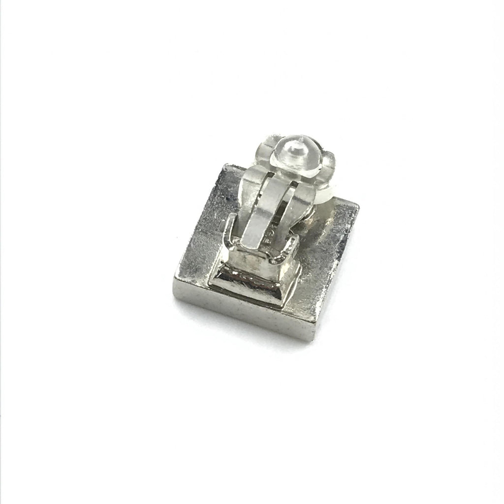 Chanel Coco Mark Earrings Black/White/Silver Chanel