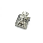 Chanel Coco Mark Earrings Black/White/Silver Chanel
