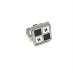 Chanel Coco Mark Earrings Black/White/Silver Chanel