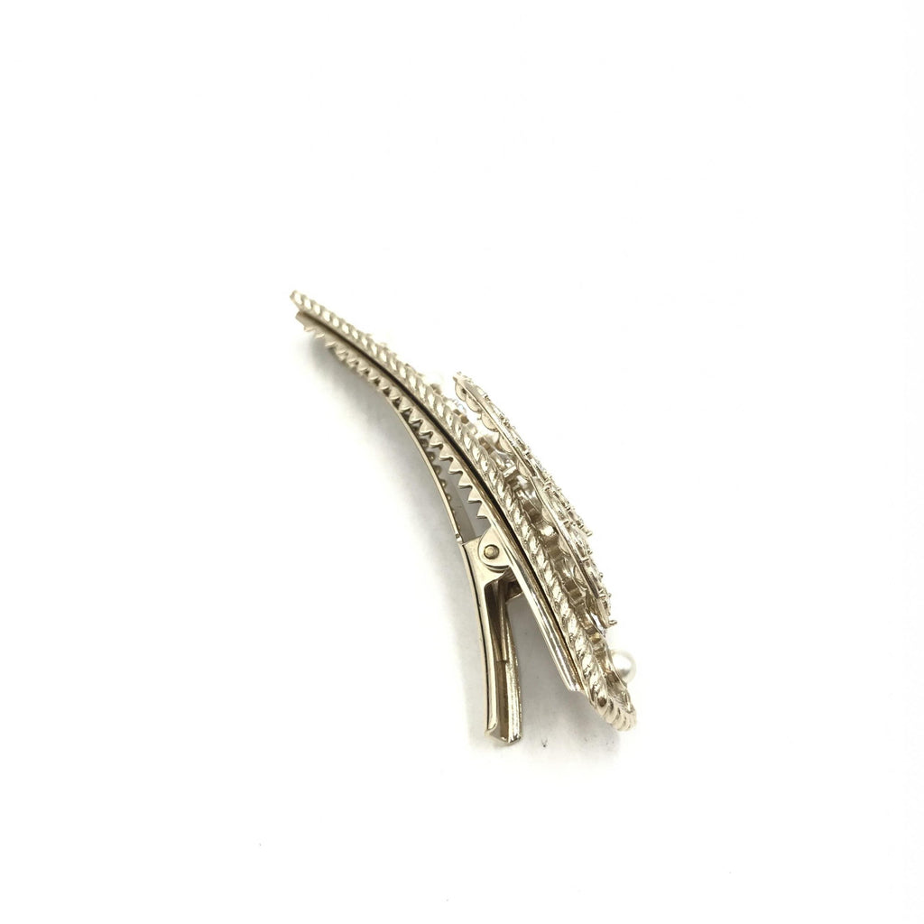 Chanel Crystal Pearl CC Hair Clip Chanel