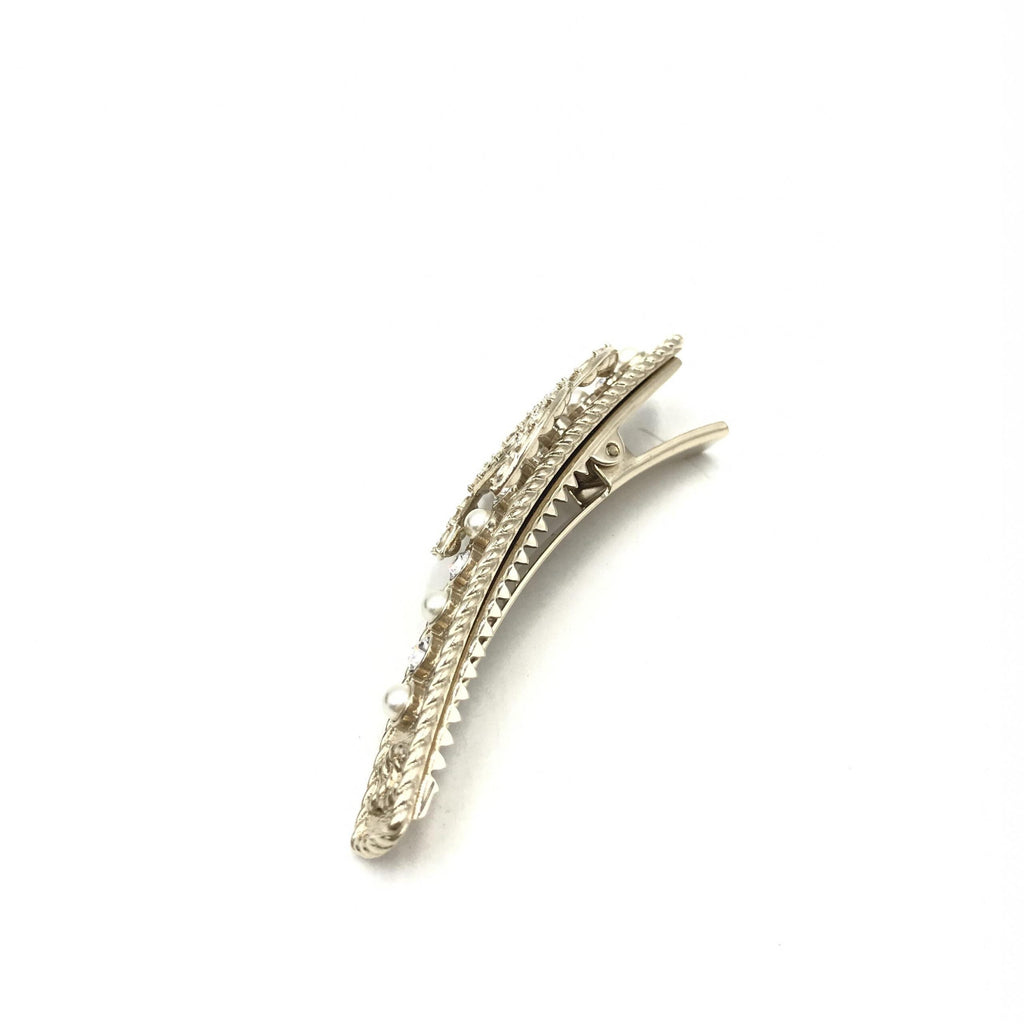 Chanel Crystal Pearl CC Hair Clip Chanel