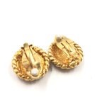 Chanel Gold Plated CC Clip On Earrings Chanel