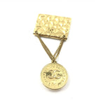 Chanel Gold Plated Bag Motif Brooch Chanel