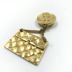 Chanel Gold Plated Bag Motif Brooch Chanel