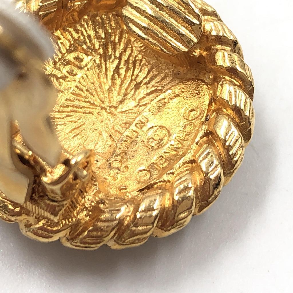 Chanel Gold Plated CC Clip On Earrings Chanel