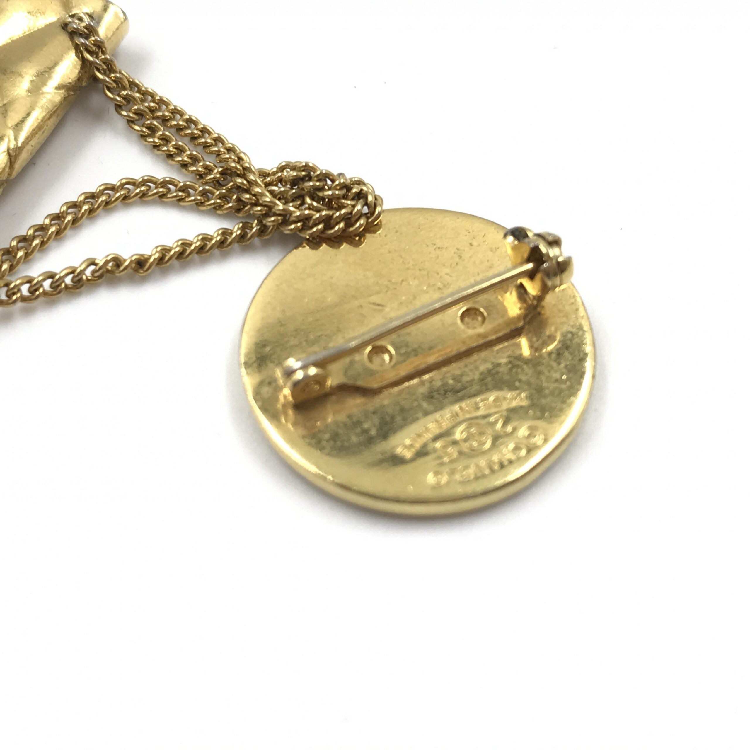 Chanel Gold Plated Bag Motif Brooch Chanel