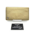 Chanel Gold Tone Caviar Leather Bifold Wallet Chanel