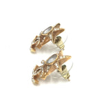 Chanel Gold Plated Star Coco Mark Earrings With Rhinestones Chanel