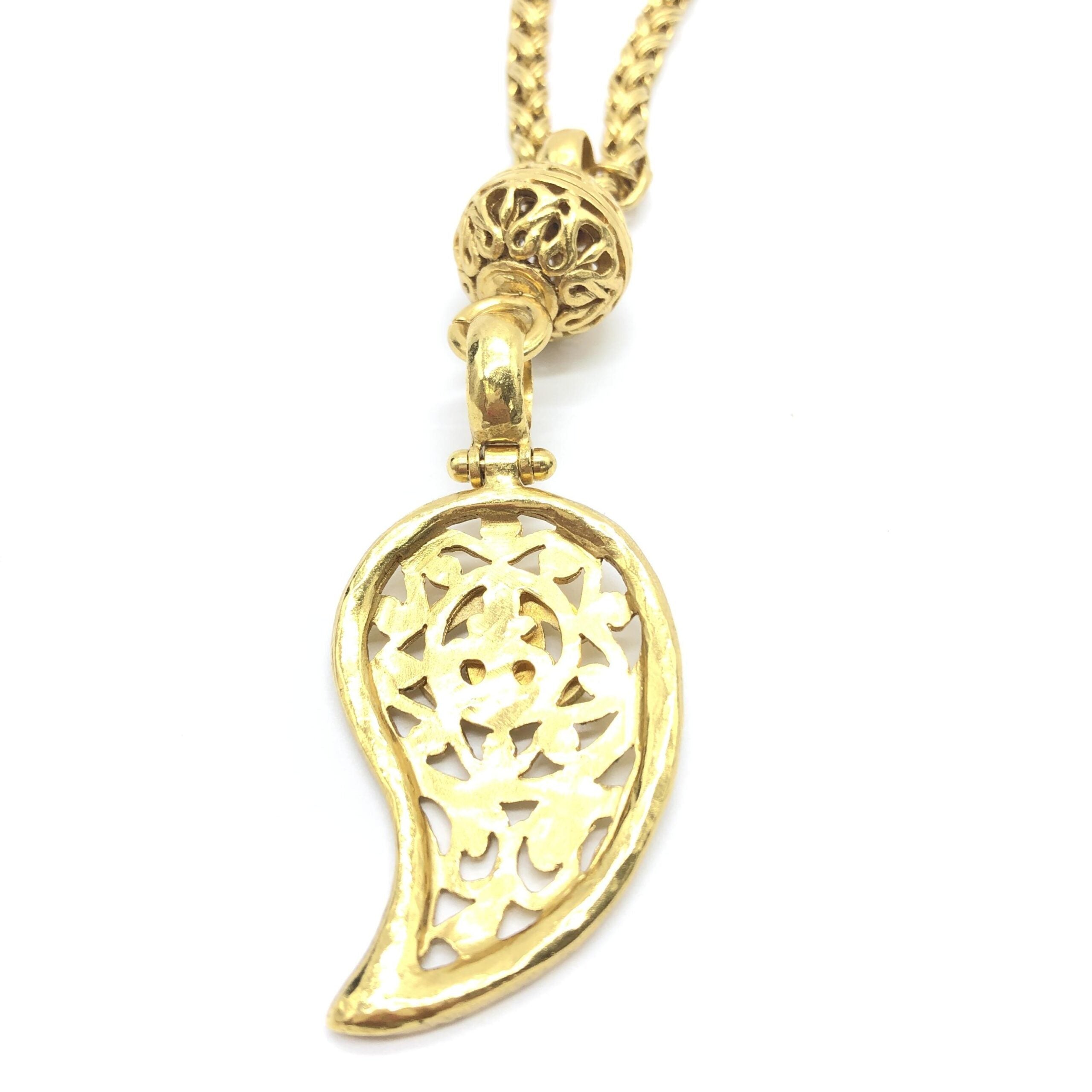 Chanel Gold Plated Coco Mark Necklace Chanel