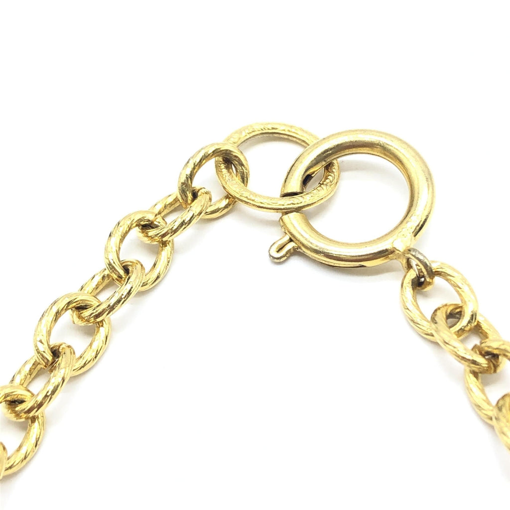 Chanel Gold Plated Chain Necklace With Bow Charms Chanel