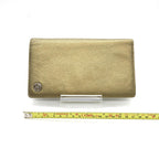 Chanel Gold Tone Caviar Leather Bifold Wallet Chanel