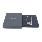 Chanel Gold Tone Heart Choker Necklace With Logo Chanel