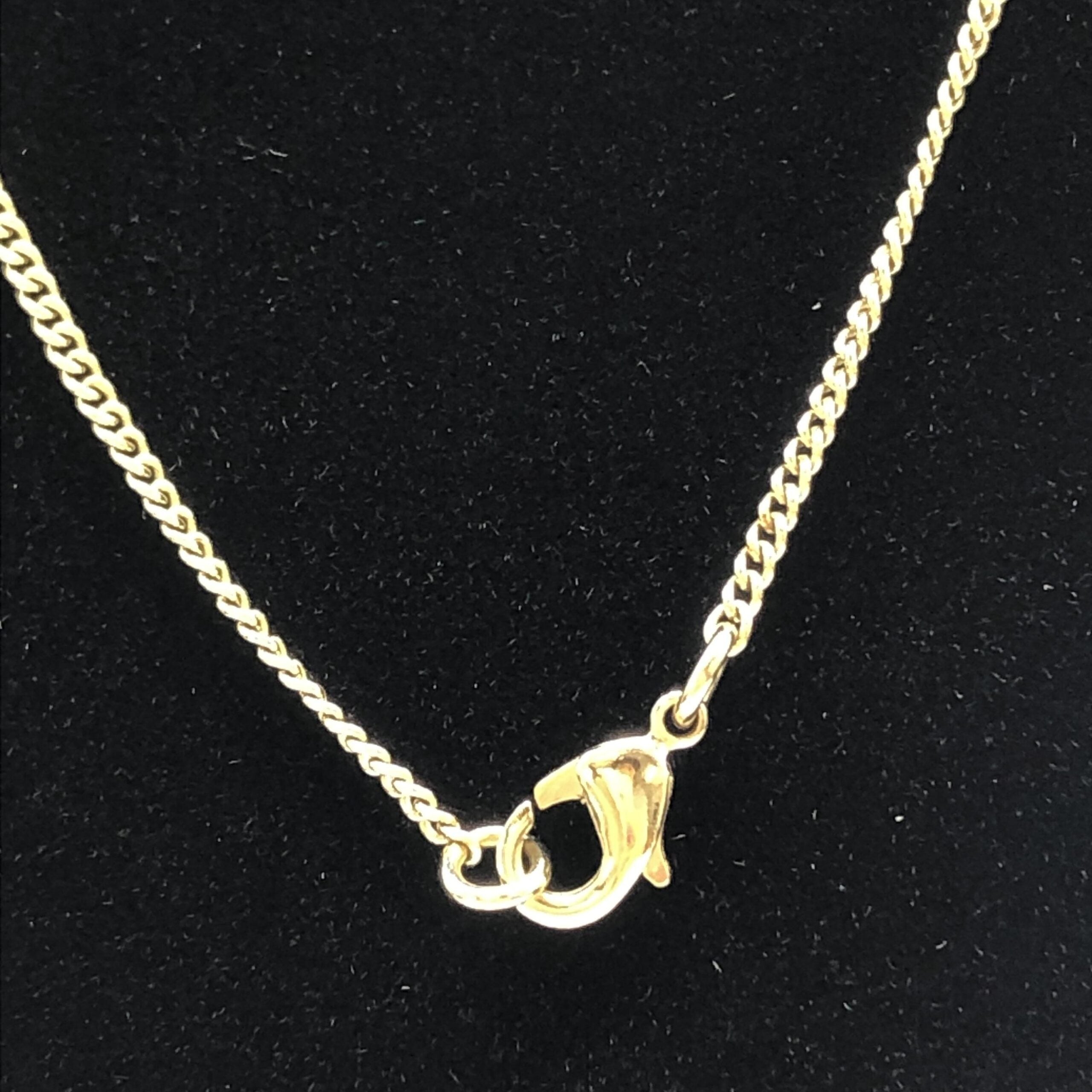 Chanel Gold Tone CC Circle Pendant Necklace Chanel