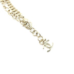 Chanel Gold Tone Heart Choker Necklace With Logo Chanel