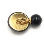 Chanel Matelasse Coco Mark Black Plastic Cufflinks Chanel
