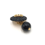 Chanel Matelasse Coco Mark Black Plastic Cufflinks Chanel