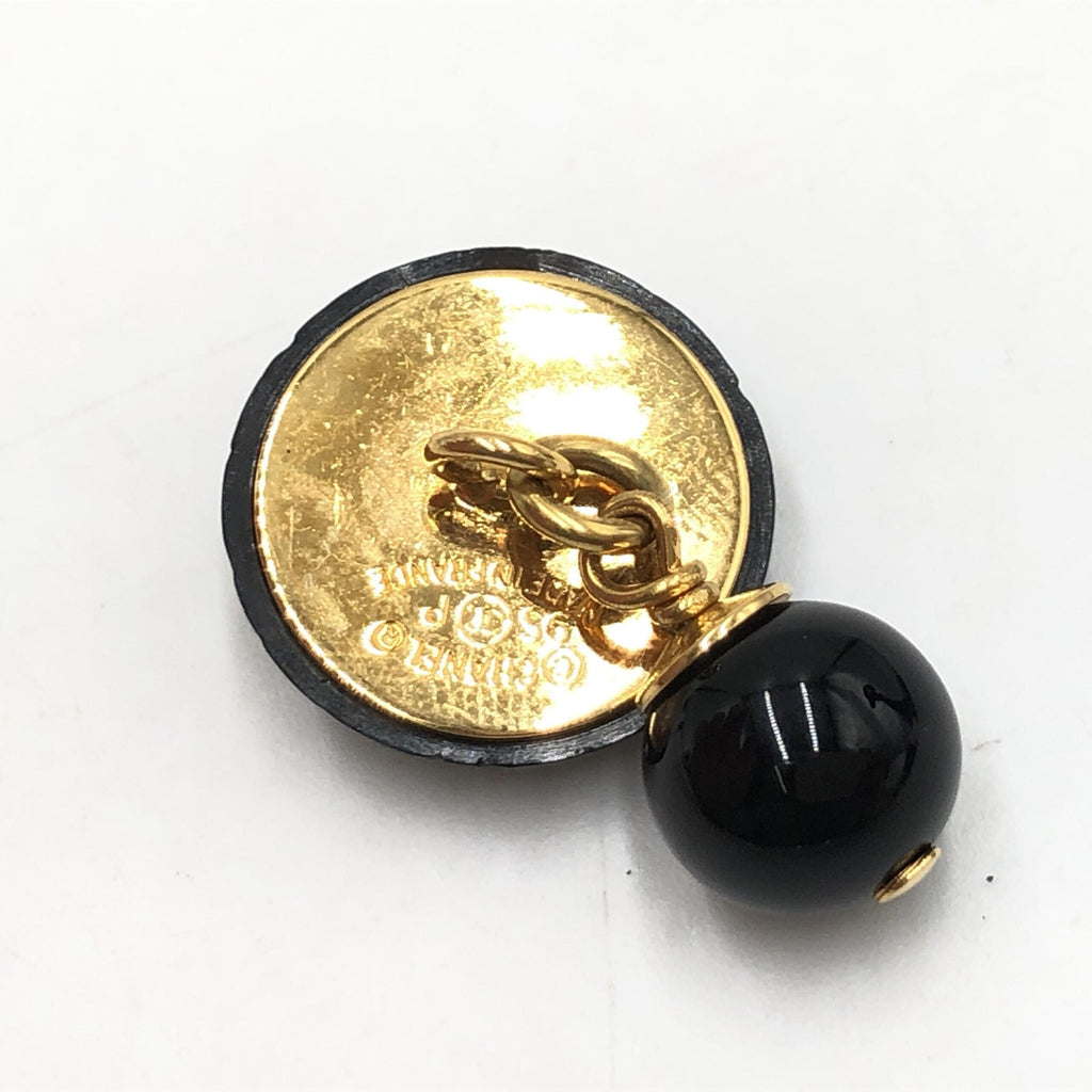 Chanel Matelasse Coco Mark Black Plastic Cufflinks Chanel