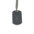 Louis Vuitton Leather Monogram Eclipse Pendant Necklace Louis Vuitton