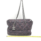 Chanel Paris-Byzance Chain Shoulder Bag Purple Nylon Chanel