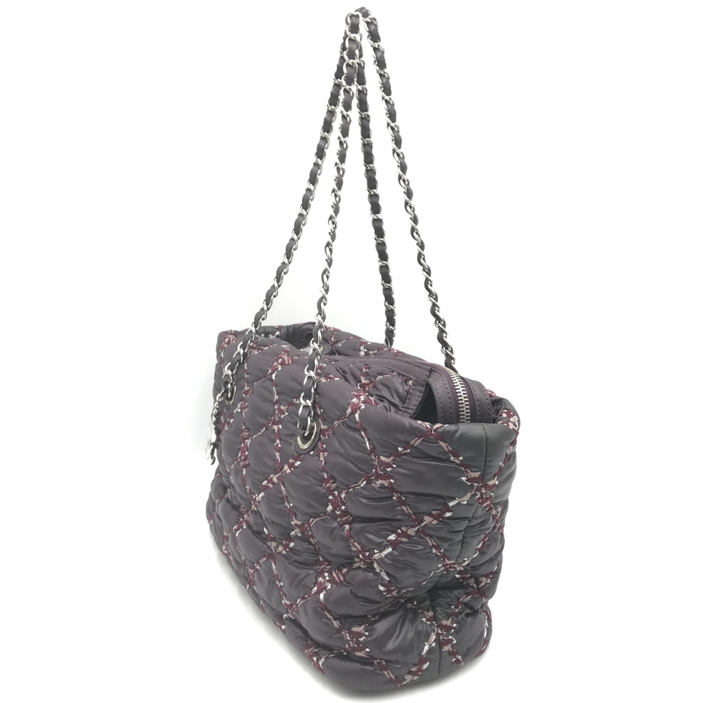 Chanel Paris-Byzance Chain Shoulder Bag Purple Nylon Chanel