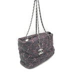 Chanel Paris-Byzance Chain Shoulder Bag Purple Nylon Chanel