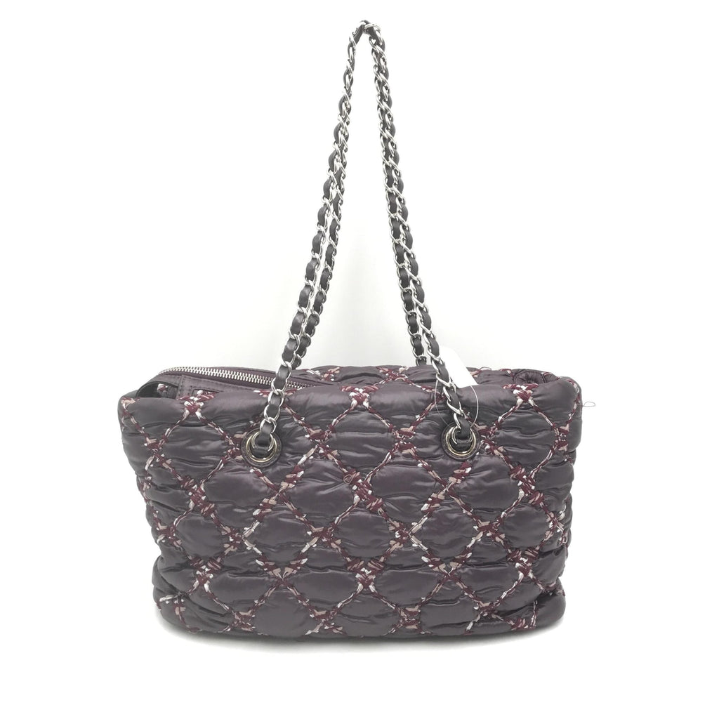 Chanel Paris-Byzance Chain Shoulder Bag Purple Nylon Chanel