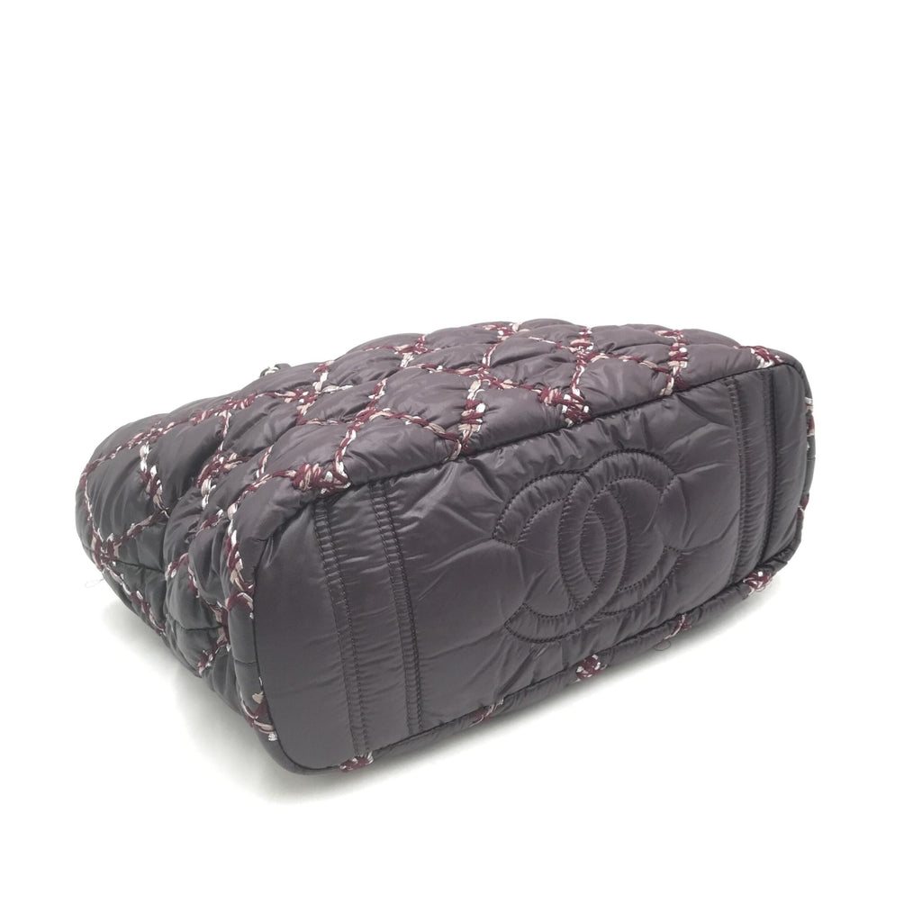Chanel Paris-Byzance Chain Shoulder Bag Purple Nylon Chanel