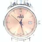 Fendi Pink Champagne Dial Quartz Watch, Stainless Steel Fendi