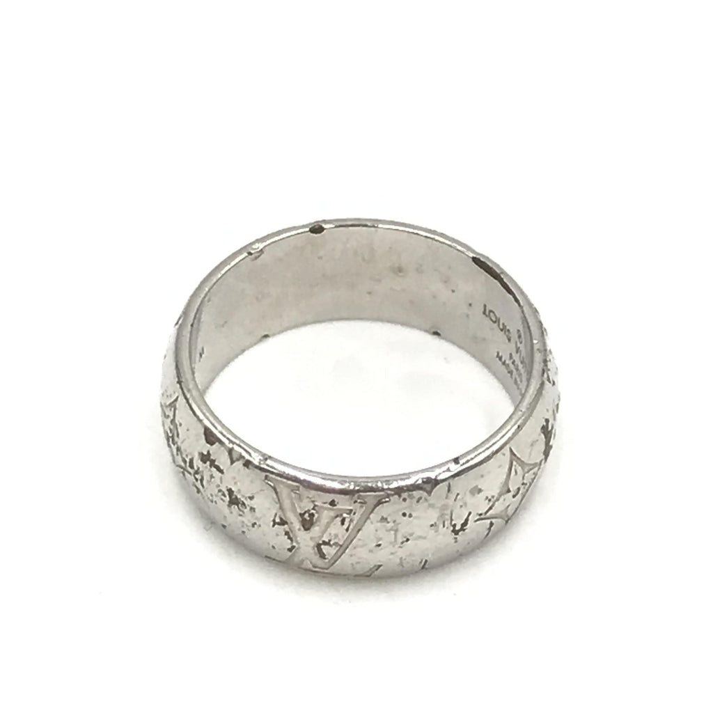 Louis Vuitton Silver-Tone Monogram Band Ring Louis Vuitton