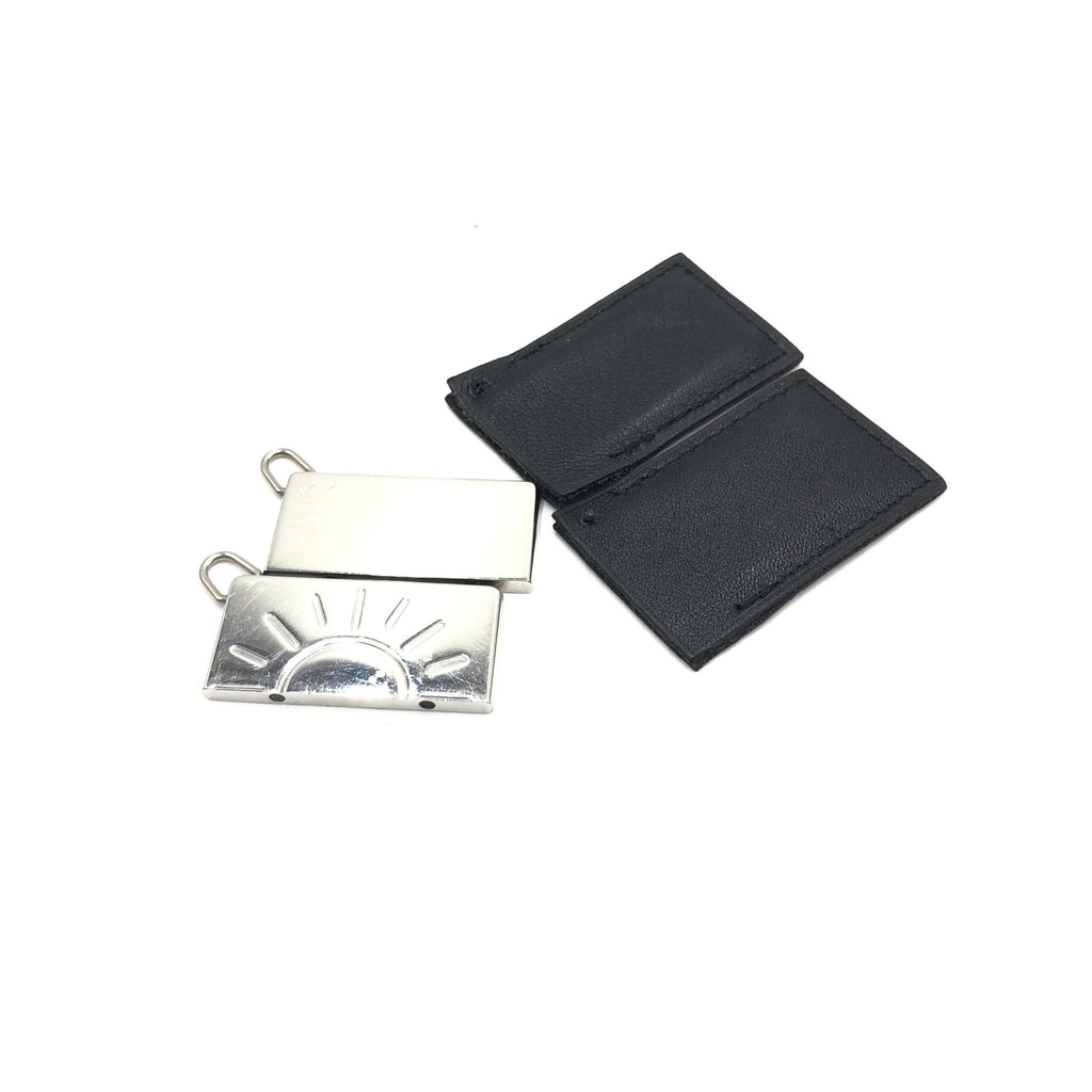 Hermès Silver Tone Half Sun Pendant Set Hermès